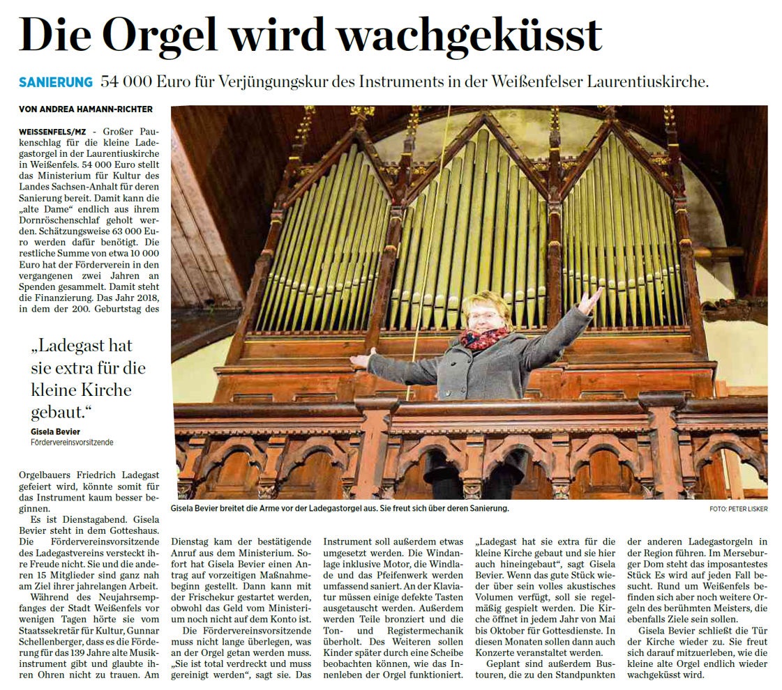 Die Orgel wird wachgeküsst